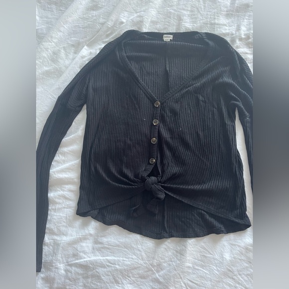 Garage Tie Cardigan - Size xs! Cropped - Picture 1 of 3